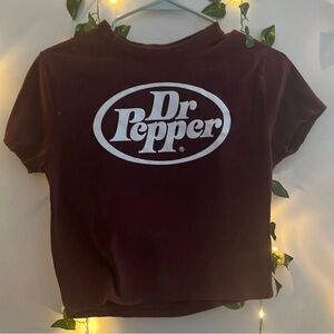 Dr Pepper Maroon T-Shirt - Large - Slightly Cropped